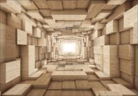 FOTOTAPETA tunel 3D deski abstrakcja na wymiar