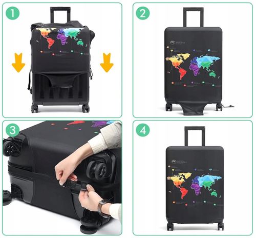 Pokrowiec Na Walizkę Podróżną Ochronny Etui Rozmiar XL Duży Bagaż 80x54x33 na Arena.pl