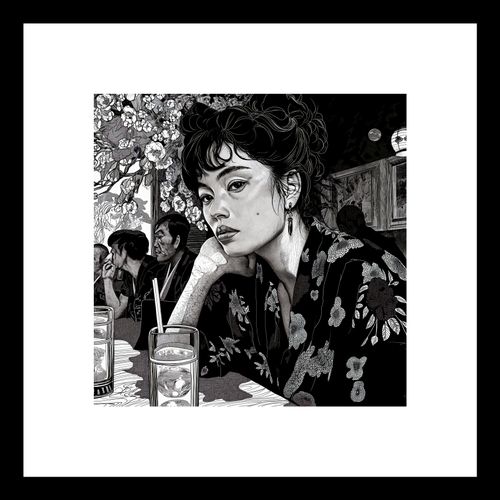 Plakat 20x20cm Czarne Kimono na Arena.pl