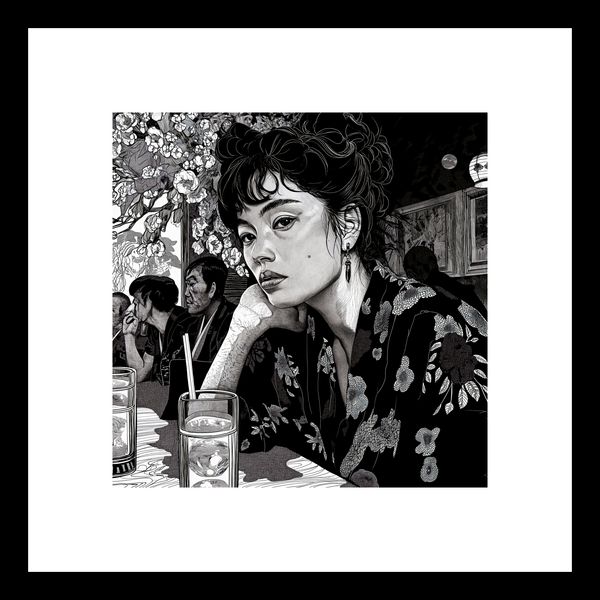 Plakat 20x20cm Czarne Kimono zdjęcie 3