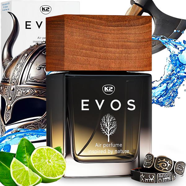 K2 EVOS VIKING FLAKON 50ML PERFUMY DO SAMOCHODU AUTA ZAPACH ATOMIZER zdjęcie 1