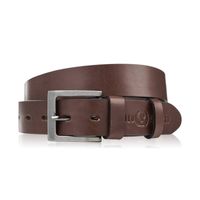 pasek męski skórzany premium z klasyczną klamrą elegancki brązowy