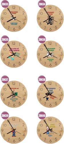 Bambusowy ZEGAR ścienny z nadrukiem UV prezent dla STRAŻAKA na Arena.pl