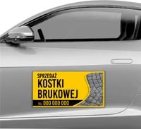 MAGNES NA SAMOCHÓD MAGNETYCZNA REKLAMA 60X30 SPRZEDAŻ KOSTKI BRUKOWEJ