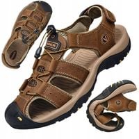 MĘSKIE SANDAŁY TREKKINGOWE SPORTOWE MIĘKKIE ODDYCHAJĄCE WYGODNY BUTY R. 39