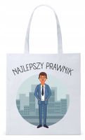 Dla Prawnika Adwokata Torba Eco Biała Shopper Z Nadrukiem Ze Zdjęciem