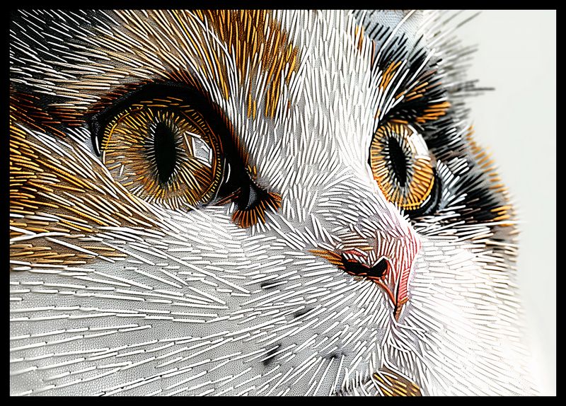 Plakat 59,4x42cm Nitkowany Kot zdjęcie 2