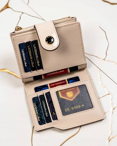 pojemny portfel damski ze skóry ekologicznej - peterson na Arena.pl