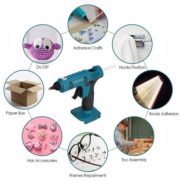 Akumulatorowy pistolet do kleju 100W zdjęcie 6