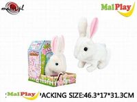 ND21_107253 Kroliczek pluszowy bialy na baterie B