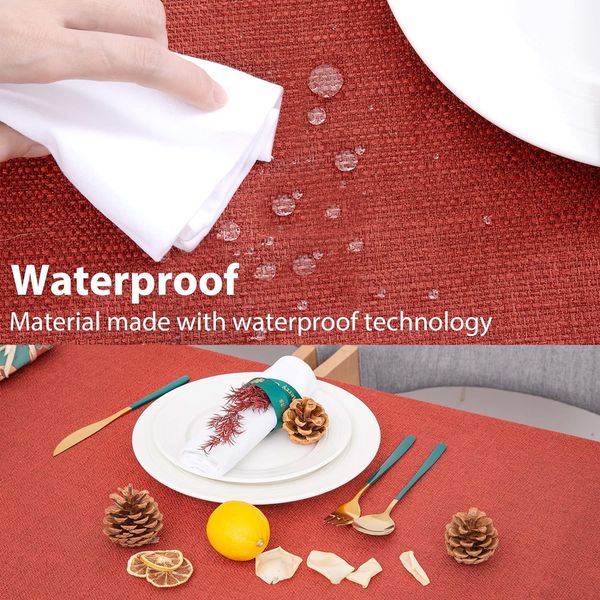 Elegancki Obrus BAZIOE Stylowy na Wszystkie Okazje, Czerwony zdjęcie 4