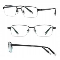 ULTRALEKKIE okulary Zerówki TYTANOWE Blue Light do Komputera Oprawki Męskie