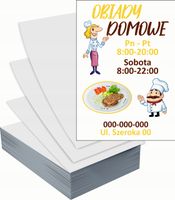Ulotki A4 reklamowe firmowe 100szt projekt w cenie OBIADY DOMOWE