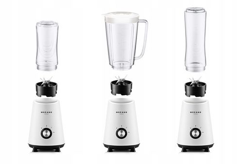 BLENDER KIELICHOWY DO KOKTAJLI SMOOTHIE 2 WKŁADY CHŁODZĄCE + 2 BUTELKI 3w1 na Arena.pl