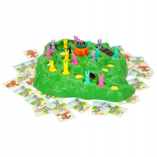 Wyścig króliczków po marchewkę rodzinna gra planszowa + karty na Arena.pl