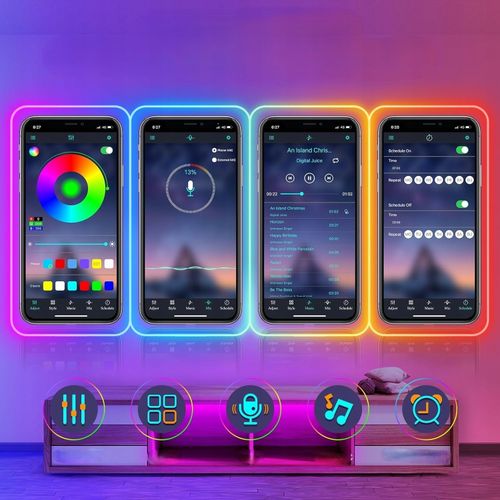 Taśma Led 15M Neonowa Rgb Wifi Aplikacja Pilot Elastyczna Formowania na Arena.pl