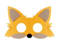 Maska filcowa Lisek leśne przyjęcie urodziny leśne zwierzątka