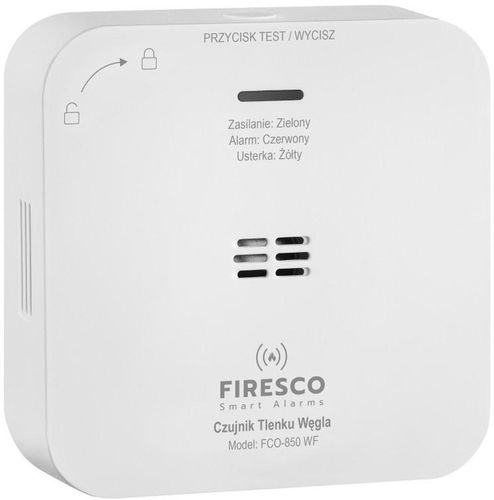 Czujnik czadu Firesco FCO-850 WF z WiFi aplikacja Tuya na Arena.pl