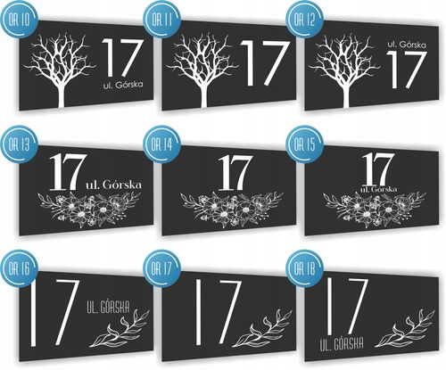 Tabliczka Tablica ADRESOWA biała DIBOND 20x15 numer domu ulica GÓRY na Arena.pl