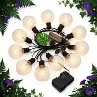 GIRLANDA OGRODOWA Z ŻARÓWKAMI LED 7,5 M ZESTAW 10 SZTUK PRZEŹROCZYSE