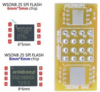 Adapter smd WSON8 ANDK QFN8 DFN8 do DIP z goldpin zdjęcie 4