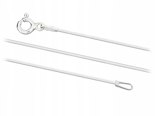 Krótki Cienki Srebrny Łańcuszek Damski Linka Żmijka Ośmiokątna 0,9mm 42cm na Arena.pl