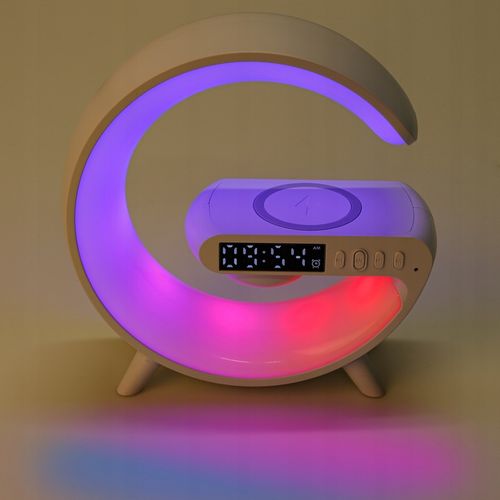 LAMPKA BIURKOWA LED RGB GŁOŚNIK RADIO gamingowa ŁADOWARKA INDUKCYJNA na Arena.pl