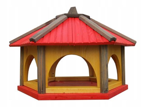 Duży karmnik dla ptaków z drewna do ogrodu K60 XXL na Arena.pl