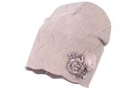 Jamiks ALZIRA czapka dziewczynki ażurowa pudrowy róż 48-50