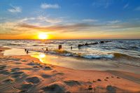 Fototapeta Plaża Zachód Słońca OCEAN do Salonu 368cm x 254cm