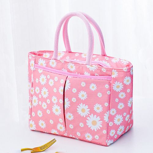 Torba Termiczna Izolacyjna Na Drugie Śniadanie Lunch Stokrotka Różowa na Arena.pl