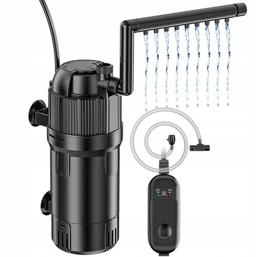 5W1 FILTR WEWNĘTRZNY Z LAMPĄ UV 500L/H DO AKWARIUM 10-120L z UVC na Arena.pl