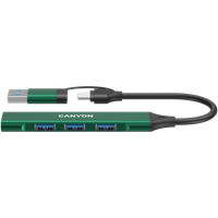 canyon hub ds-02 4 w 1 usb-a/c zielony