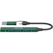 canyon hub ds-02 4 w 1 usb-a/c zielony