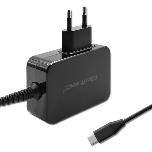 Qoltec Ładowarka GaN POWER PRO 1xUSB-C 45W 5-20V 2.25-3A Czarna zdjęcie 4