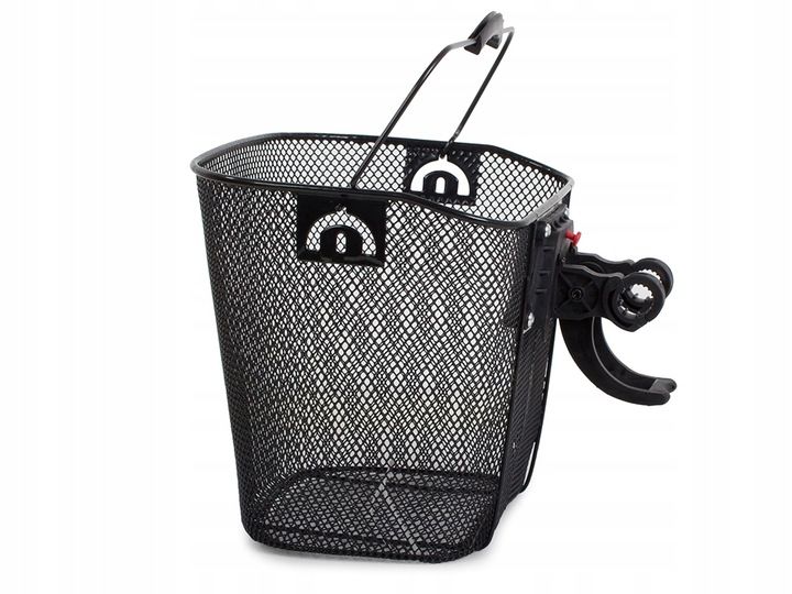 DUŻY KOSZ NA ROWER METALOWY przedni KOSZYK ROWEROWY CLICK zdjęcie 7