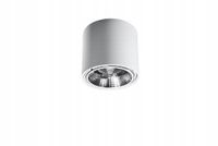 Lampa sufitowa punktowa biała okrągła tuba 12 cm do salonu kuchni Sollux