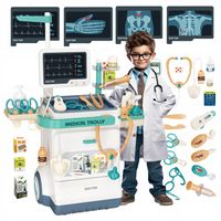 Duży zestaw lekarski EKG RTG RENTGEN XXL mały lekarz doktor ŚWIATŁO DŹWIĘK