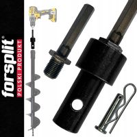 Adapter do wiertarki - Wkrętarka HEX > Wiertło do gleby 20 mm / świder