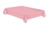 Obrus papierowy różowy w białe kropki, 120x180 cm