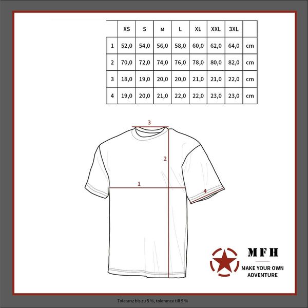 Koszulka US "Army" czarna 170 g/m² 3XL zdjęcie 2