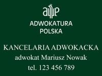 Tabliczka Grawer Kancelaria Adwokacka dla adwokata TABLICA ADWOKATURA
