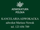 Tabliczka Grawer Kancelaria Adwokacka dla adwokata TABLICA ADWOKATURA