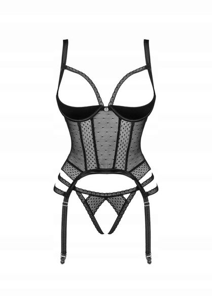 Obsessive Gorset i stringi Lanelia czarny XS/S zdjęcie 3