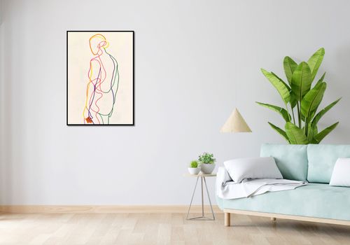 Plakat 64x90cm Tęczowy Zarys na Arena.pl