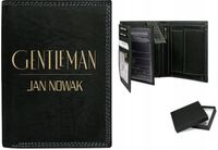 Eleganckie portfele SKÓRA + własny napis producent