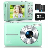 CYFROWY APARAT FOTOGRAFICZNY 2,4" HD 1080P 44MP ZOOMEM 16X z kartą 32GB