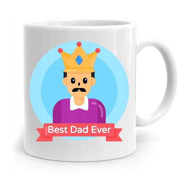 Kubek Na Dzień Ojca Dla Taty Best Dad Ever Prezent Z Nadrukiem Ze Zdjęciem zdjęcie 1