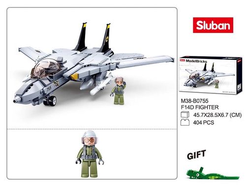 KLOCKI SLUBAN MB Samolot wojskowy Myśliwiec F14 404 kompatybilne z LEGO na Arena.pl