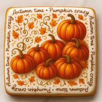 CIASTKO LUKROWANE PUMPKIN FAN ROZ.S POZIOM JESIEŃ RĘCZNIE ROBIONE